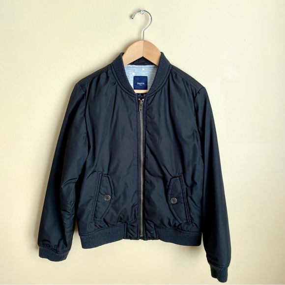 GAP 10-11Y Girls’ Bomber Jacket, Black - Picture 1 of 6
